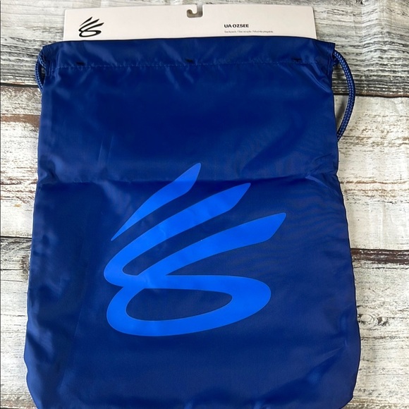 Under Armour Curry SC40 Ozsee Drawstring Backpack Bag | Blue | NWT - Picture 2 of 7